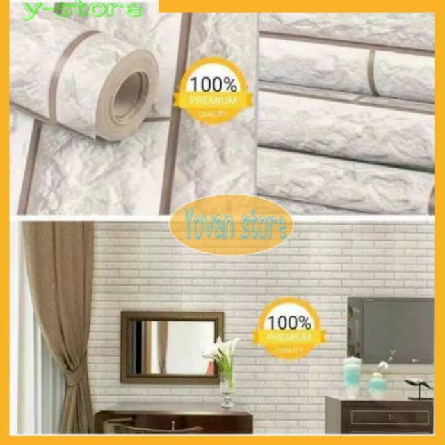 Wallpaper dinding batu 3D Walpaper bata 3D WALPAPER BATU WALLPAPER