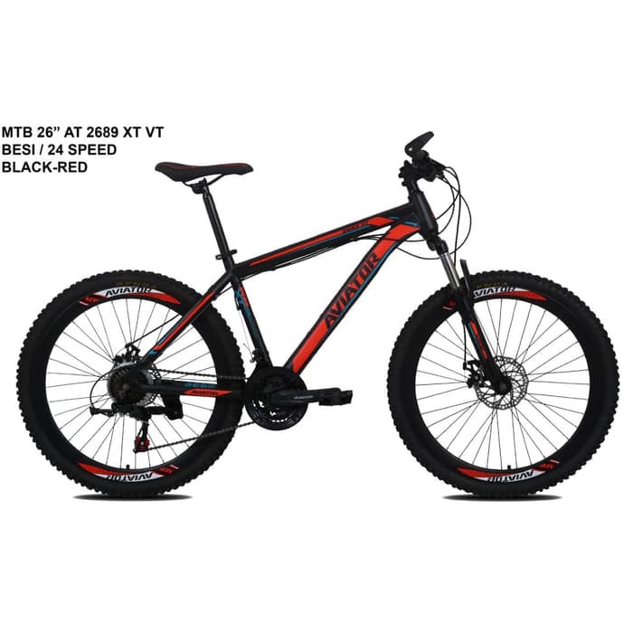 Promo sepeda gunung mtb 26 aviator 2689 Rs velg tinggi Murah Berkualitas