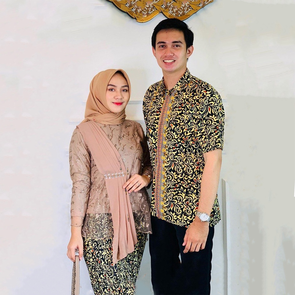 Maura Couple - Sania Ruffle Batik Couple ori Ndoro jowi DNT Garansi Termurah Shopee - KEBAYA COUPLE KEBAYA MODERN BATIK COUPLE BATIK MURAH