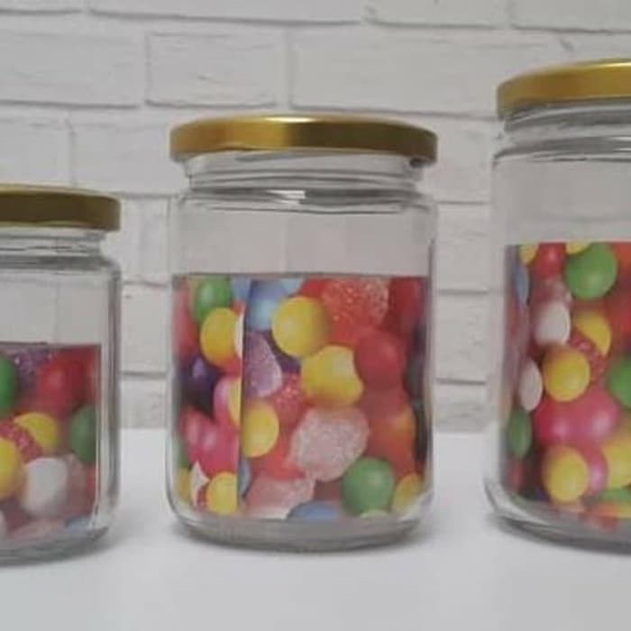 toples kaca / glass jar / tempat simpan makanan (550 ML)