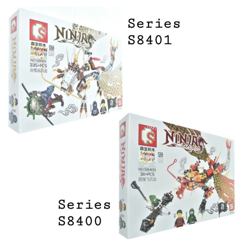 Sembo Block Bricks Lego Ninja Thunder Swordsman Dragon Series / Lego Ninja Pedang Naga