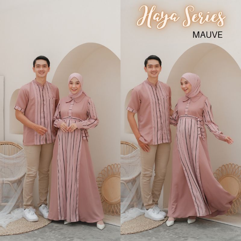 Baju Couple Muslim Haya Salur Bukan Baju Hamil