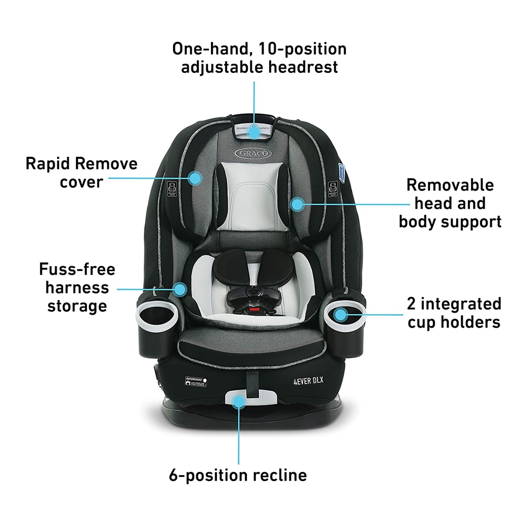 Car Seat Dudukan Mobil Anak Bayi Graco 4Ever DLX 4in1 Convertible Carseat Isofix