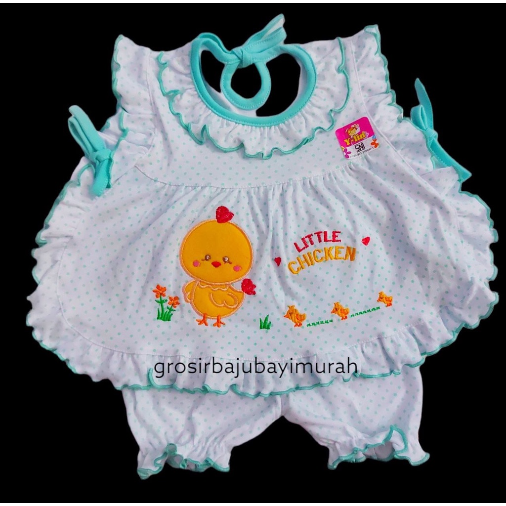 dress baju bayi setelan Ylin SWEET DREAM (0-6bln)