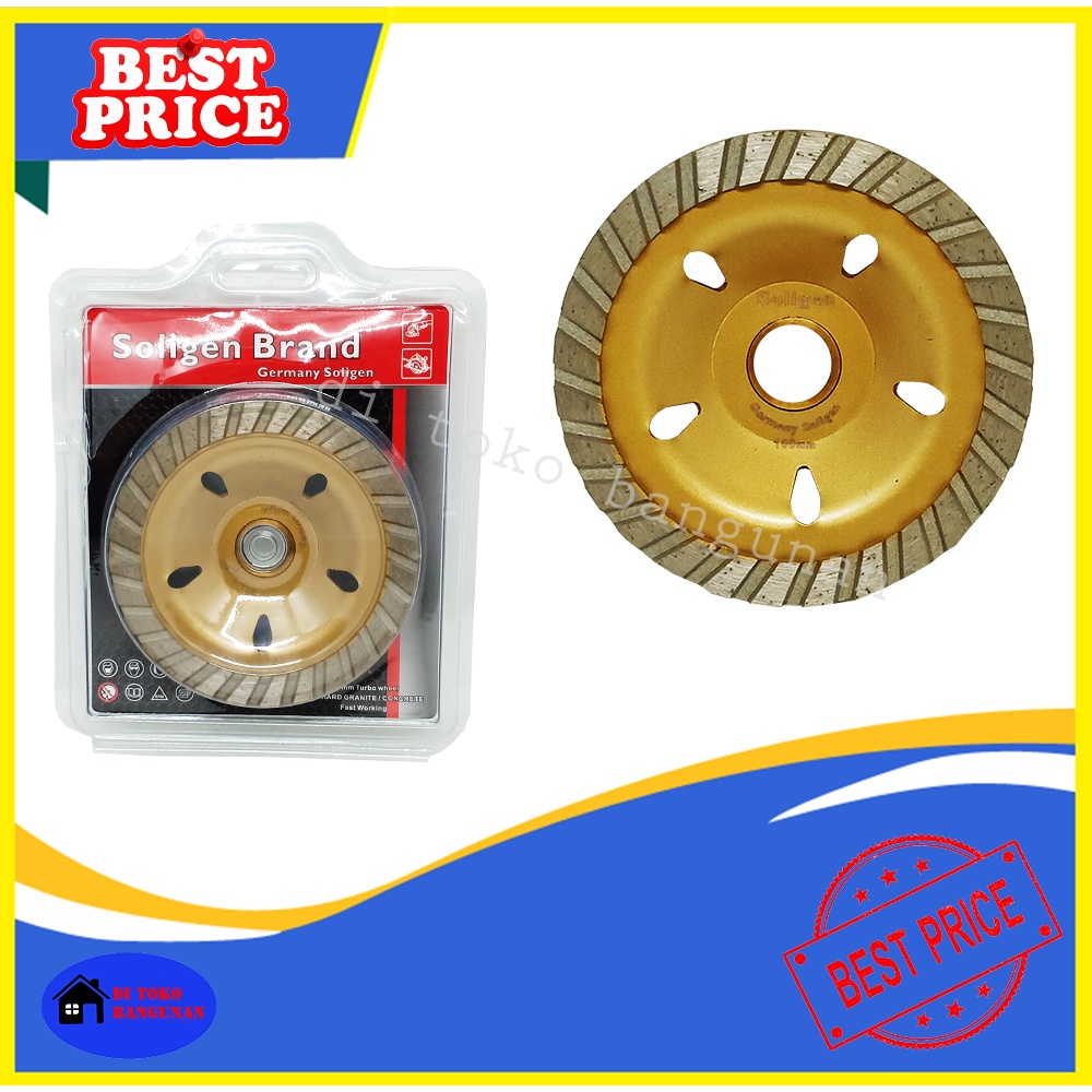 DW Cup Mangkok Mata Gerinda Gurinda Poles Marmer Poles Keramik Turbo Wheel Soligen 100MM