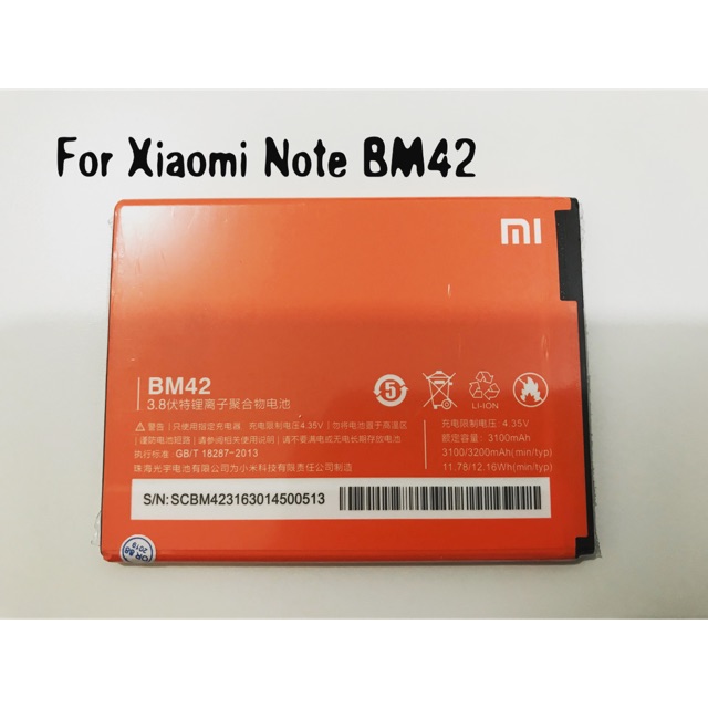 (P) Baterai batre battery Original Xiaomi Redmi Note / BM42