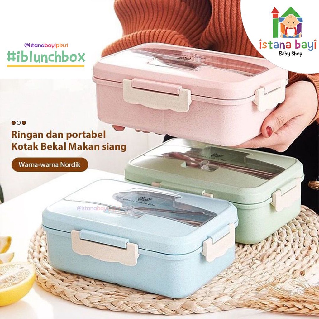 Lunch Box Set / Kotak Bekal Makan Gandum - Tempat Makan Anak