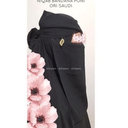 Sangat Nyaman.. Cadar Niqab bandana poni Ori saudi / Niqab bandul BE bedoon essm