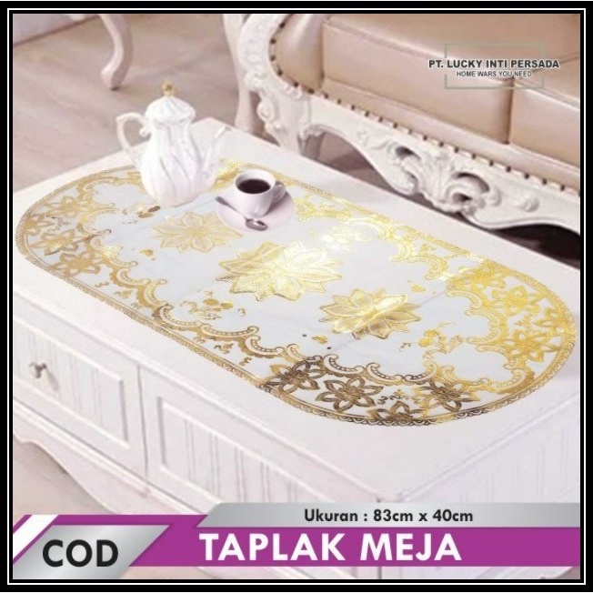 TAPLAK MEJA TAMU PERSEGI PANJANG MEWAH ANTI AIR HARGA MURAH | TAPLAK MEJA RUANG TAMU MINIMALIS MODERN BENTUK OVAL MOTIF KOTAK GRATIS ONGKIR BISA COD