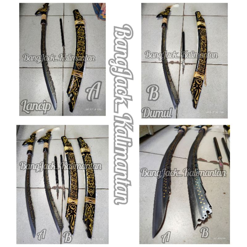 Mandau khas kalimantan lais hitam