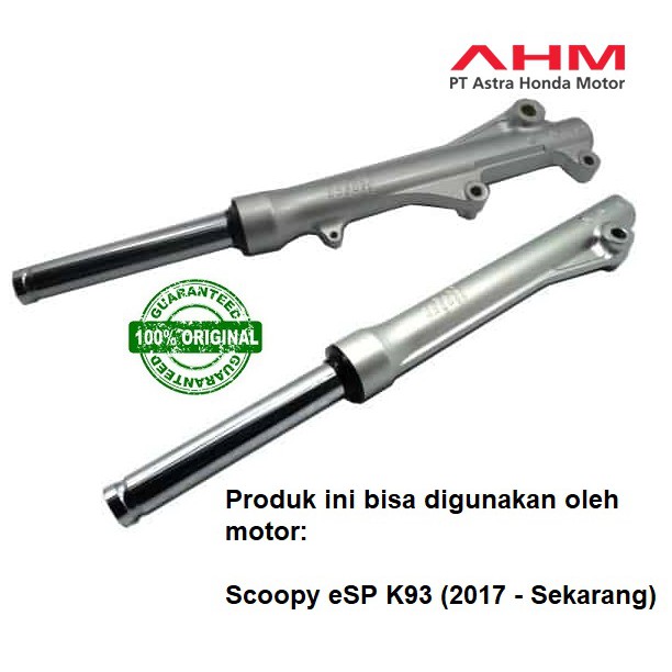 Shock depan set assy Scoopy eSP k93 donat ring 12 asli ori AHM HONDA