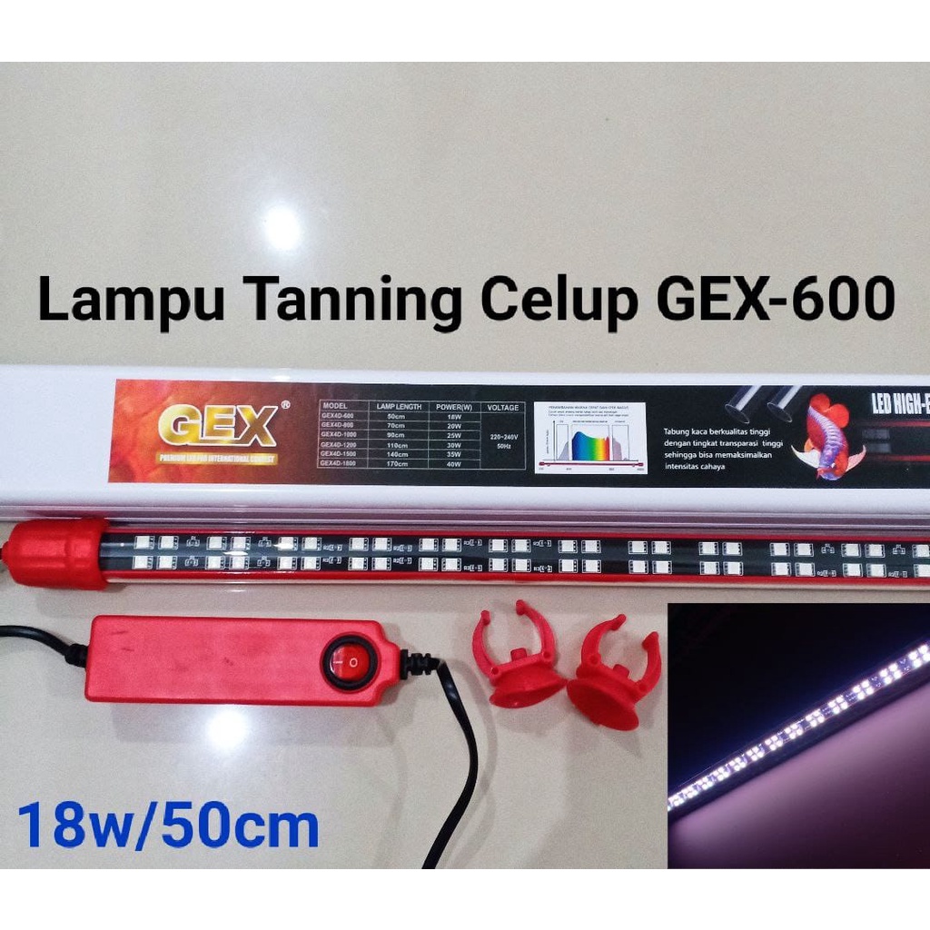 LAMPU TANNING SAKKAI PRO GEX 4D-600 / SAKKAI PRO GEX 4D-800 / LAMPU TANNING ARWANA 16000 Kelvin