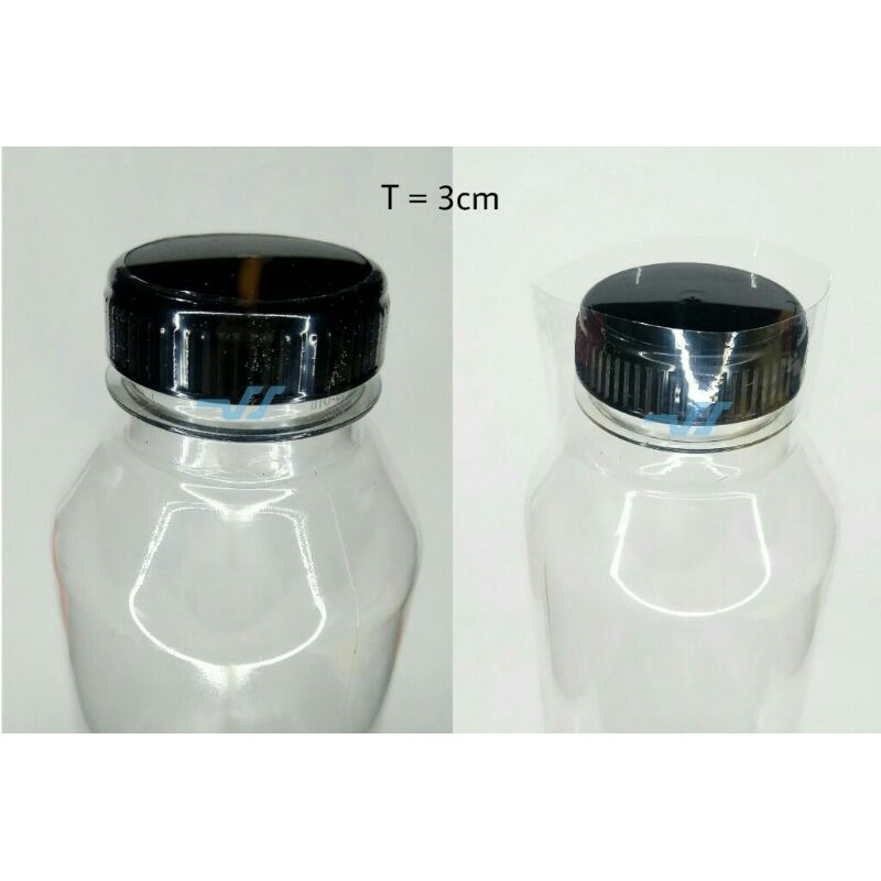 Plastik Segel Shrink Lebar 7 Cm Diameter 4,5 Cm Potongan Isi 100 pcs Custom Tutup Botol Kale Lemon