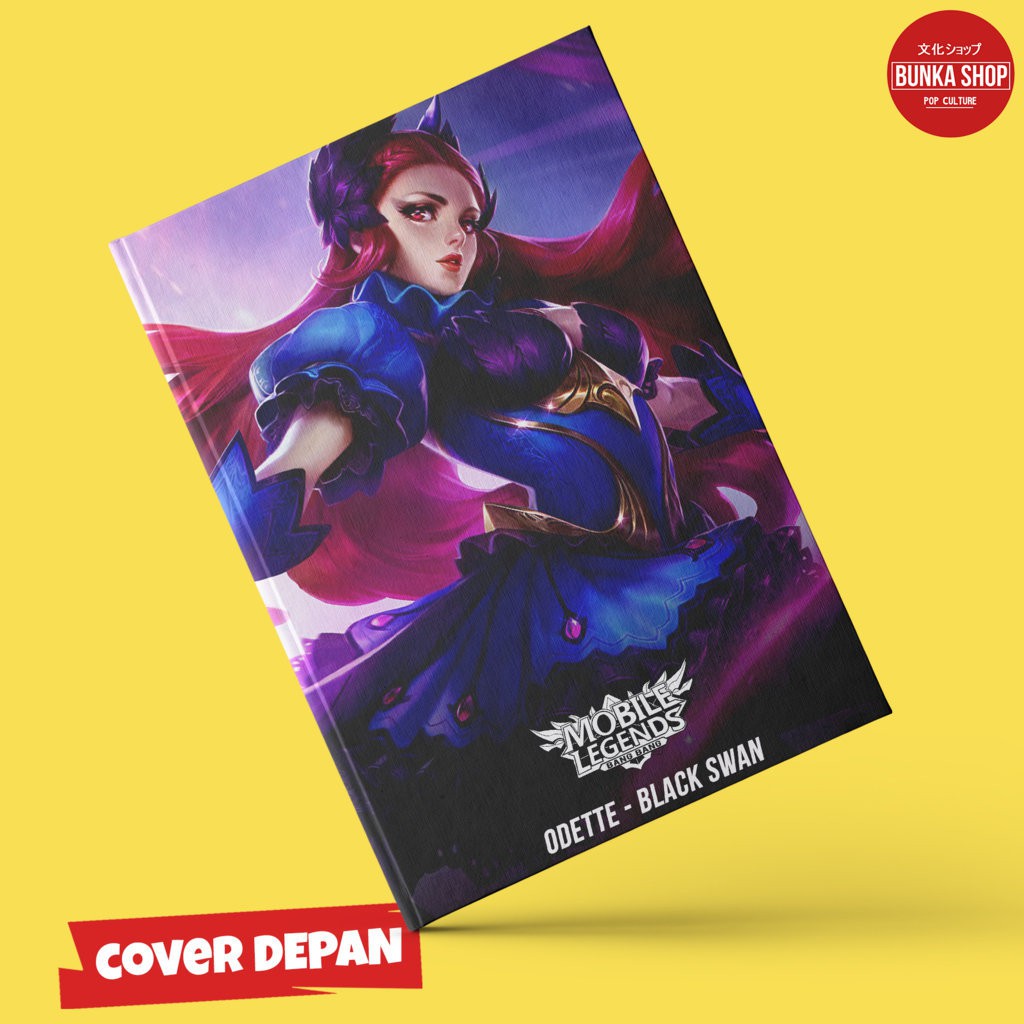 Note Book Game Mobile Legends Odette Black Swan Hardcover A5 Buku Tulis Murah