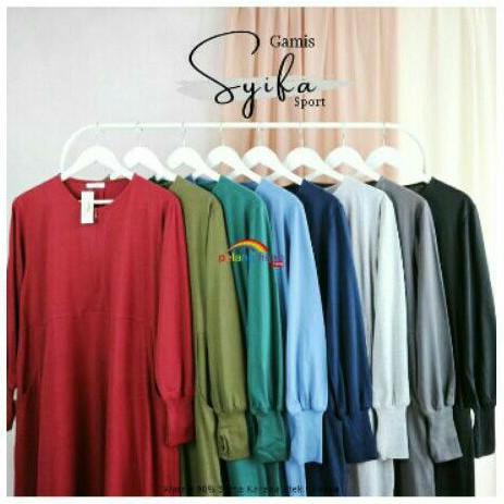 (Bisa COD) Best Seller Gamis Syifa Sport by Pelangi Hijab -Jilbab-Jubah-Olahraga-Kaos-Muslimah Wear