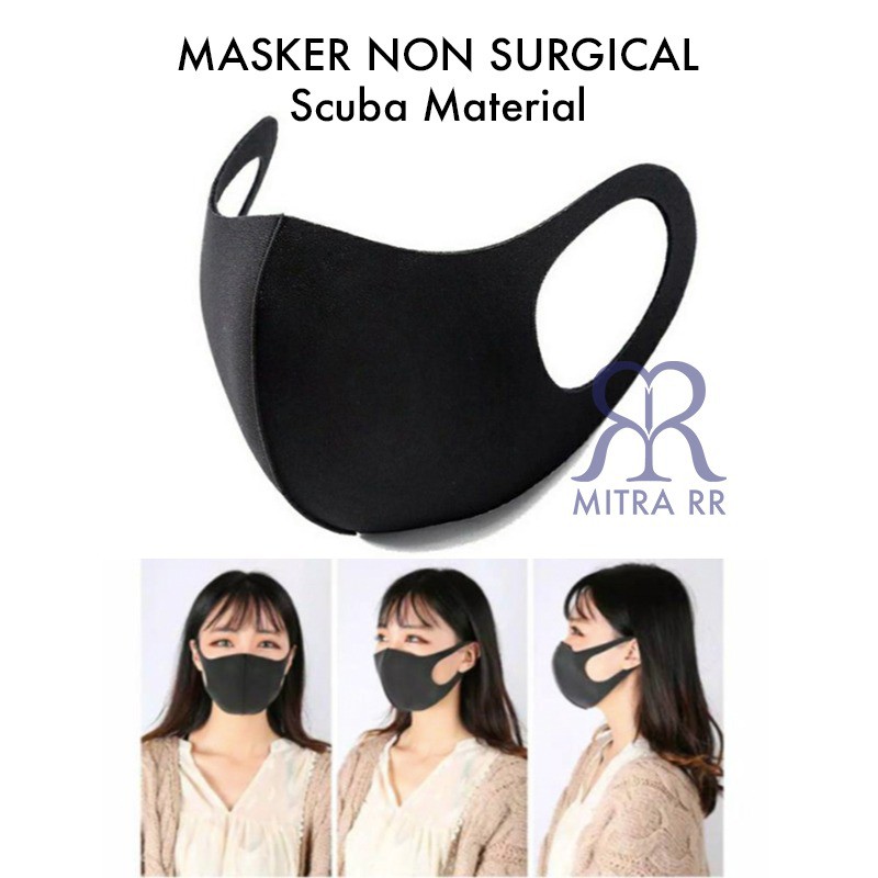 Masker Scuba / Masker Kain Polos Murah Pilih Warna