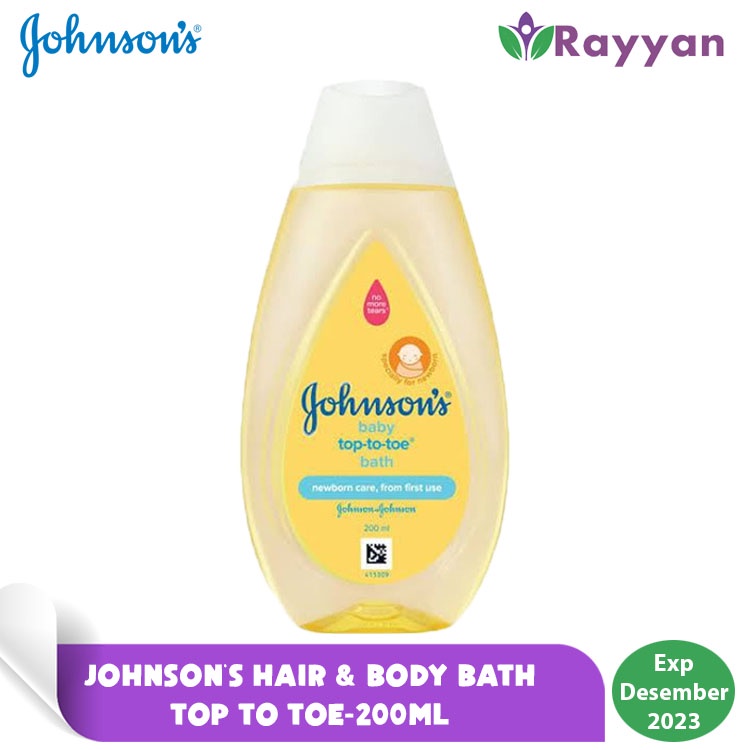 Johnson's Hair &amp; Body Wash Top To Toe 200 Ml Harum Wangi  | Sabun Cair Johnson's  Isi Ulang| Sabun Mandi Bayi