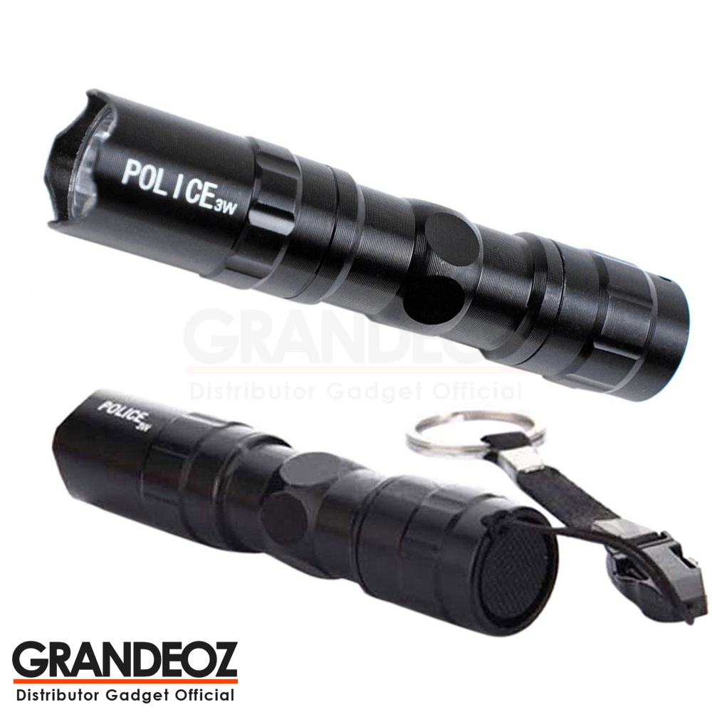 SENTER POLICE Lampu Center Polisi 3W TAC 2L Police swat Senter LED Flashlight Waterproof Led Baterai