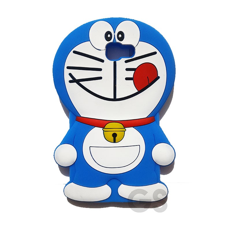 Silicon Boneka 3D A7 2017 Softcase Lucu Karakter Hello Kitty Doraemon Minnion