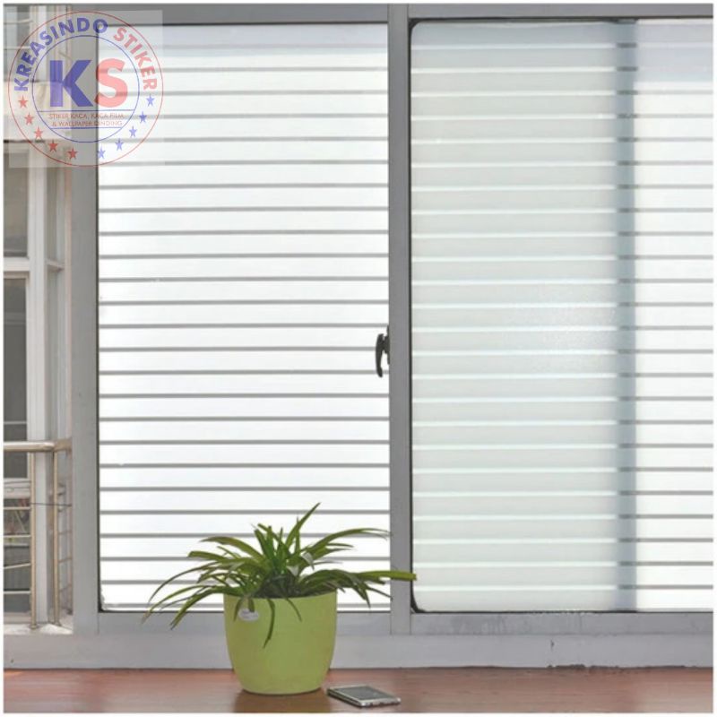 Stiker Kaca Stiker Kaca Motif Garis Garis