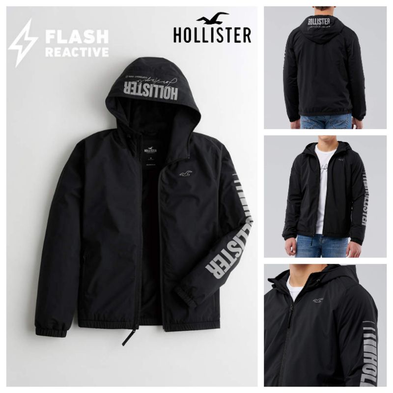 Jaket Hollister Outdoor Epic Flex Flash Reactive Fleece Lined Jacket Original
