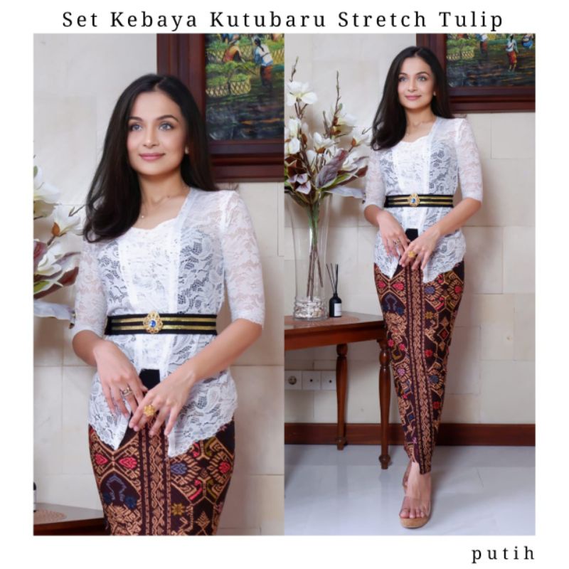 Setelan Kebaya Brokat Stretch Tulip