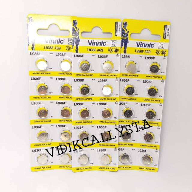 BATREI VINNIC AG9 L936 394 SR936SW SR 936 SW BATRE BATREI KANCING JAM TANGAN VINNIC L936F ORIGINAL