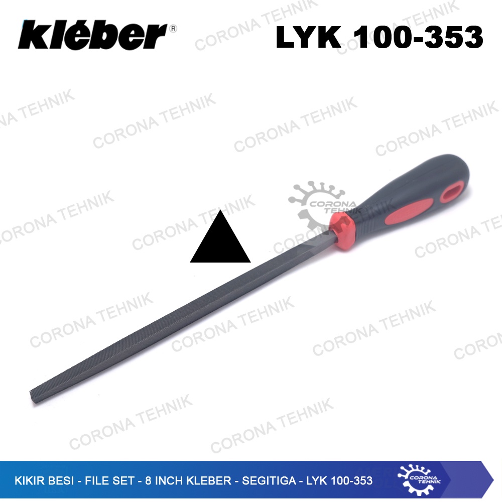 LYK 100-353 - Kikir Besi - File Set - 8 Inch Kleber - Segitiga