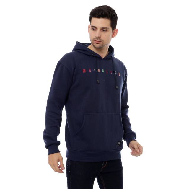 Hoodie mothbless rainbow navy pria / wanita