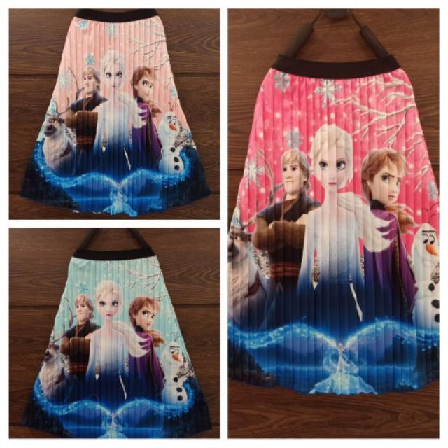 Rok plisket anak rok plisket frozen