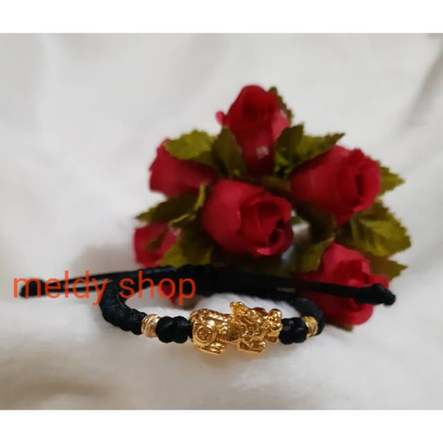 Gelang tali cina naga pixiu imitasi emas hongkong premium baby