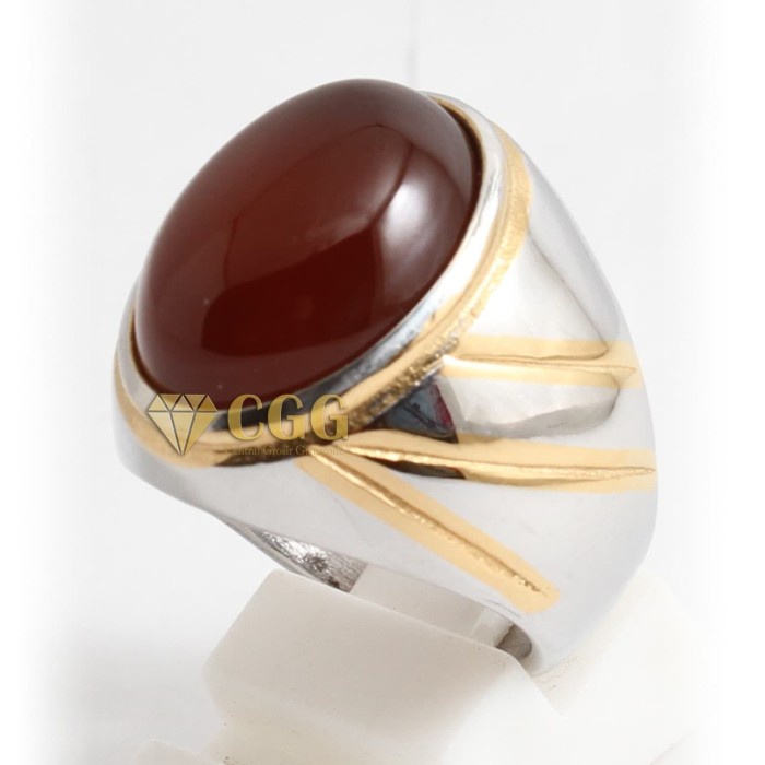 BATU CINCIN NATURAL YAMAN WULUNG COKLAT TUA ORIGINAL - 8