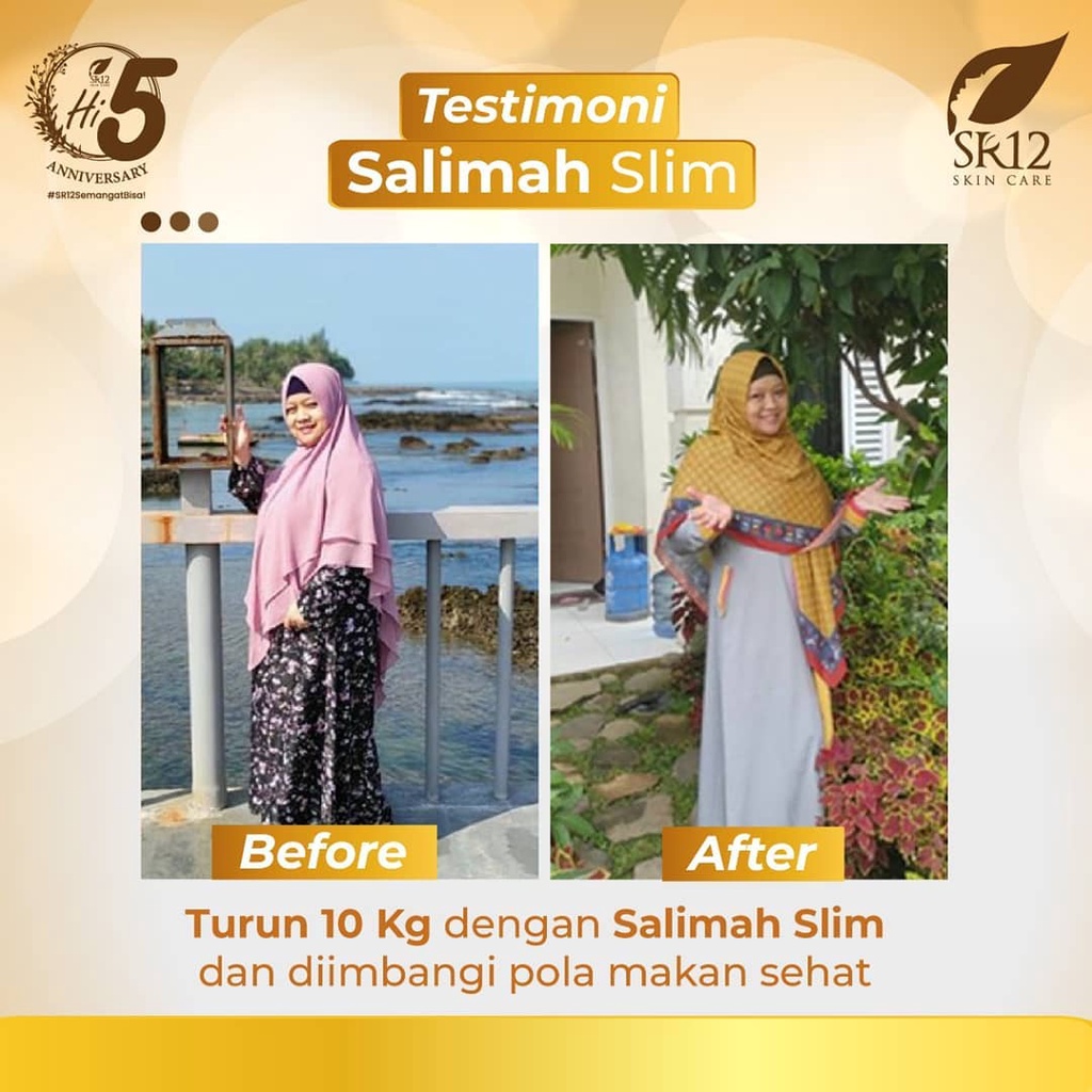 Penurun Berat Badan Ampuh Salimah Slim SR12 Obat Pengurus Badan Langsing Peluntur Lemak Alami Aman BPOM S99