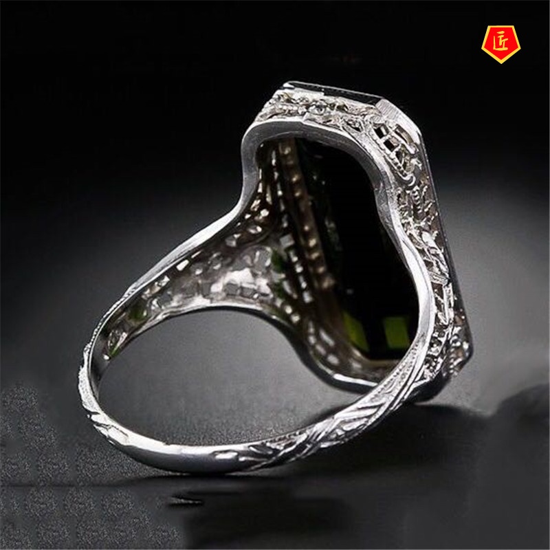 [Ready Stock]European and American Party Ring Female Emerald Fashion