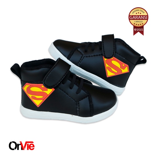 Sepatu Boots Anak Laki-Laki Motif Super Hero | Sepatu Sekolah Anak Onvie