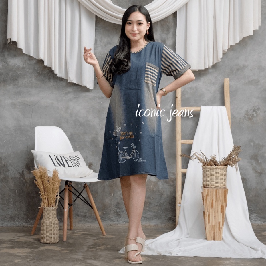 RACHEL BROWN DENIM DRESS SERIES / DRESS JEANS WARNA COKLAT