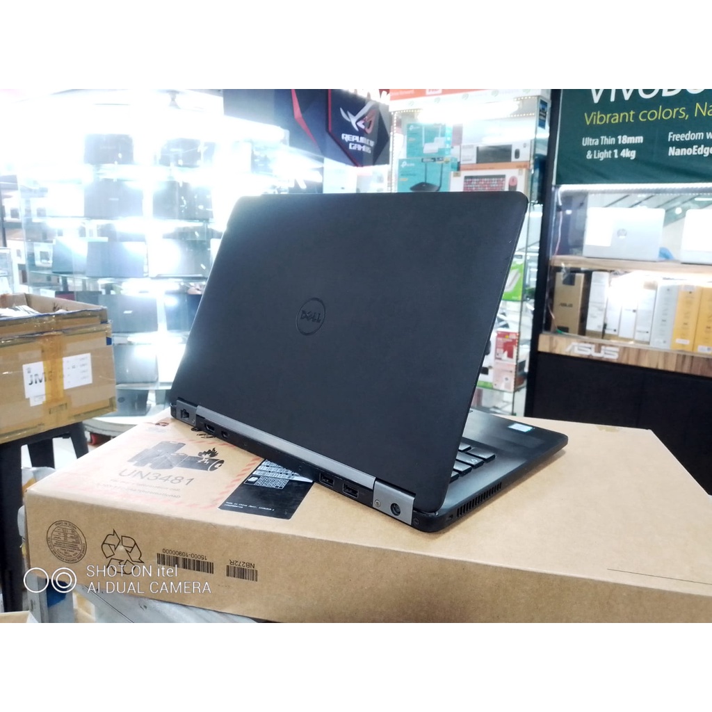 LAPTOP LEPTOP SEKEN BEKAS SECOND DELL LATITUDE E7270 core i7 gen6 RAM 8GB SSD 256 14 inc KEYBOARD BAKCLIGHT backlit