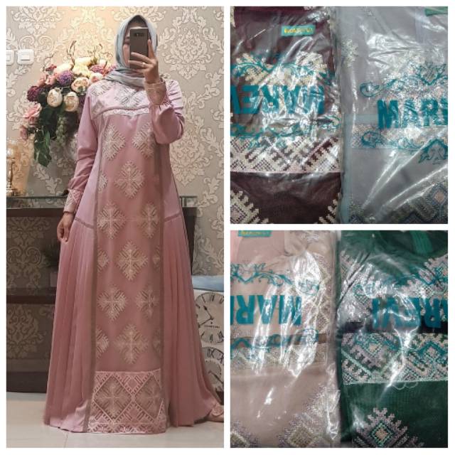Gamis marevi brukat terbaru
