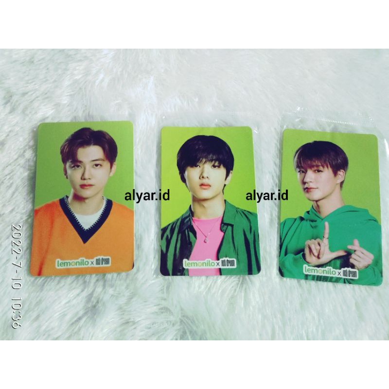 [FREEBIES PC OFFICIAL NCT] PHOTOCARD OFFICIAL NCT DREAM X LEMONILO SEALED / PC JENO / JAEMIN / JISUN