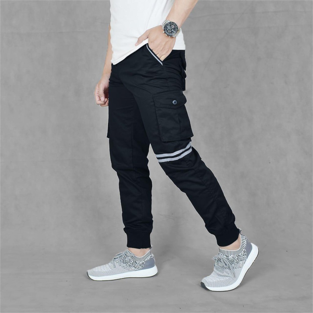 CELANA CARGO JOGGER STRIPE | CELANA PANJANG JOGER PRIA CELANA GUNUNG PDL TRAVELING HIKING LIST