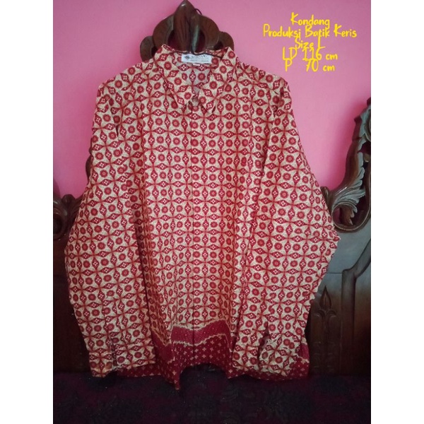 KEMEJA ATASAN BATIK PRIA, BATIK KERIS PRELOVED