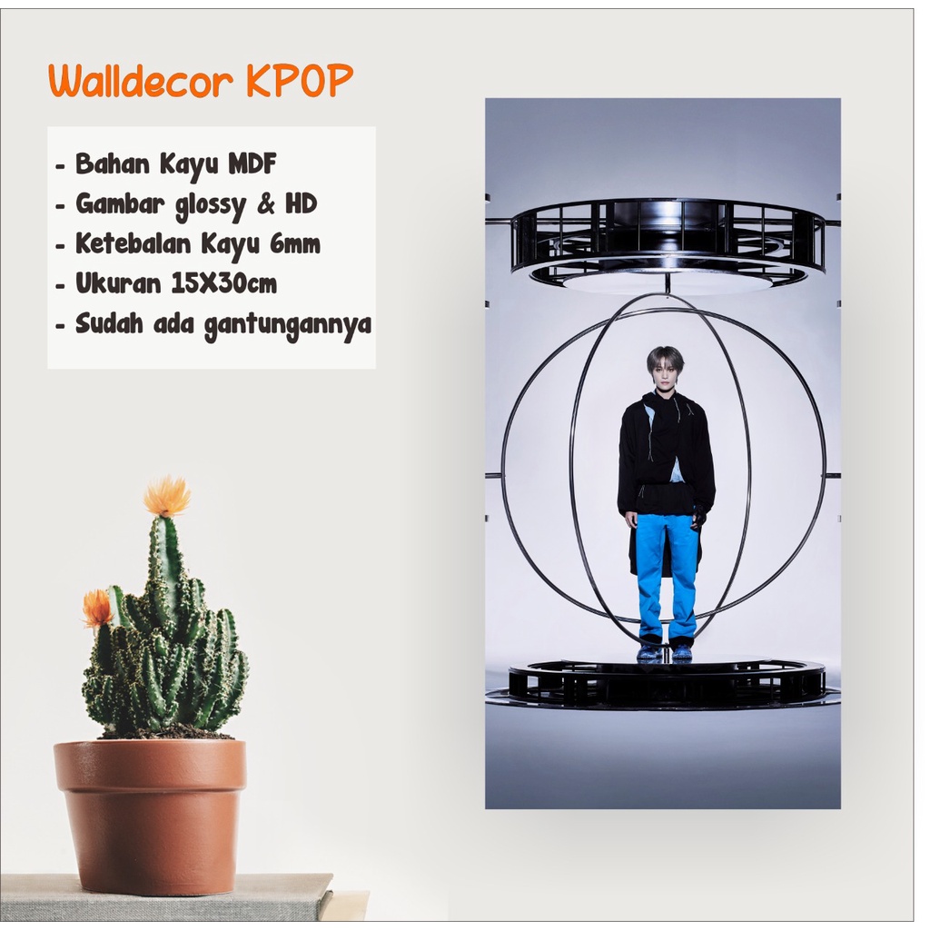 WALLDECOR NCT 2021 YANGYANG UKURAN 15X30 CM WALL DECOR POSTER KAYU HIASAN DINDING KPOP