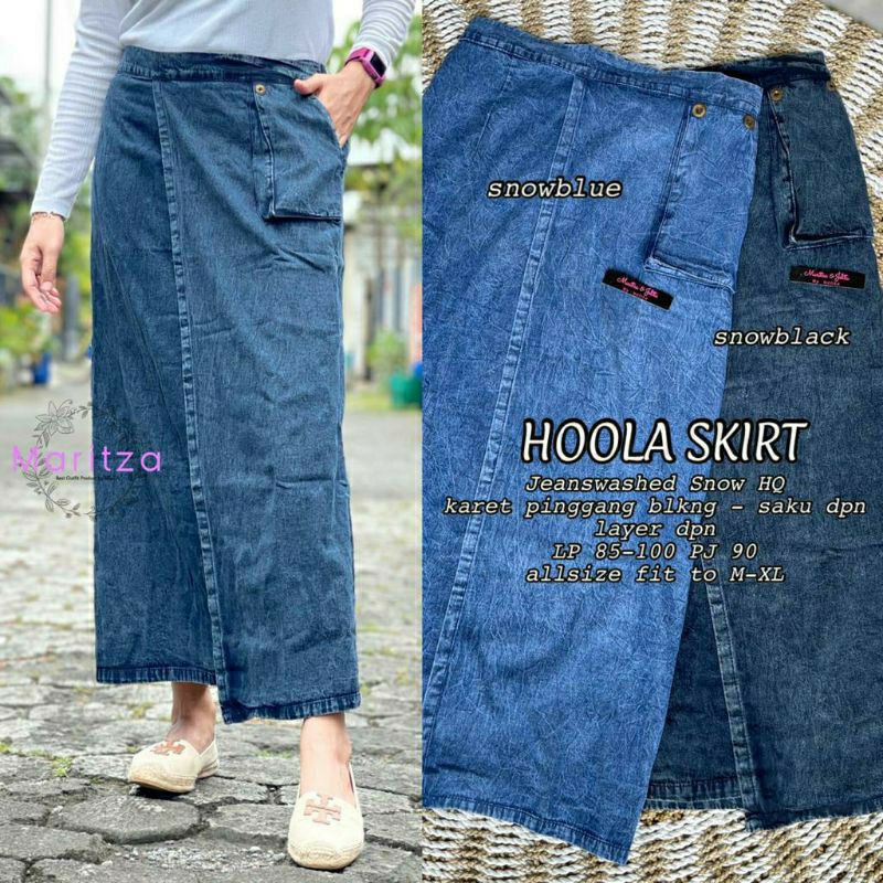 HOOLA SKIRT Rok Jeans Snow by Maritza