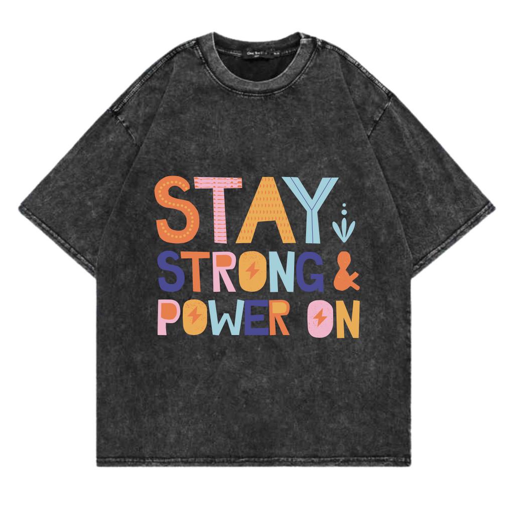 Kaos Oversize Wash Sablon Original Endrock Tema Font Stay Strong