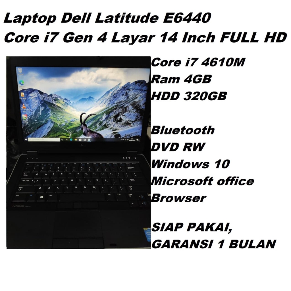 Laptop Dell Latitude E6440 Core i7 Gen 4 14 Inch FULL HD