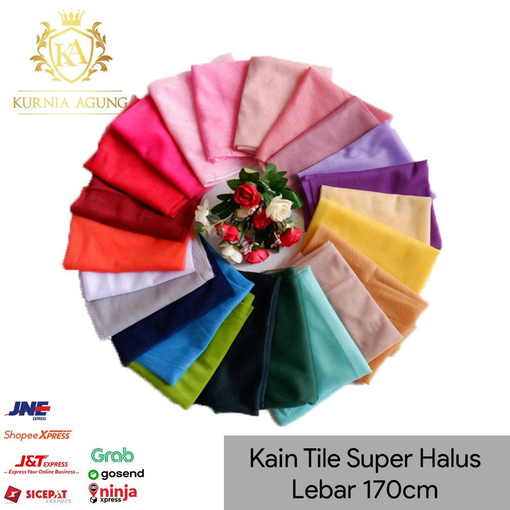 Kain Tulle Tila Super Halus Lebar 170 cm Kerajinan Tangan SERBA SERIBU Terlaris Murah