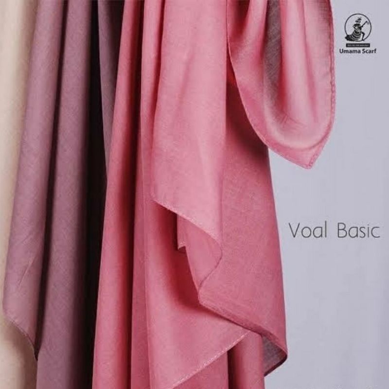 Jilbab Basic Voal Polos Original Umama Seri Warna | Hijab Basic Voal Warna Jait Tepi Part 1 By Umama-2