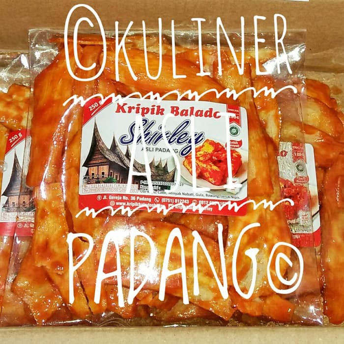 

Kripik Balado Panjang Shirley/Keripik Sanjai/Kerupuk Balado Padang