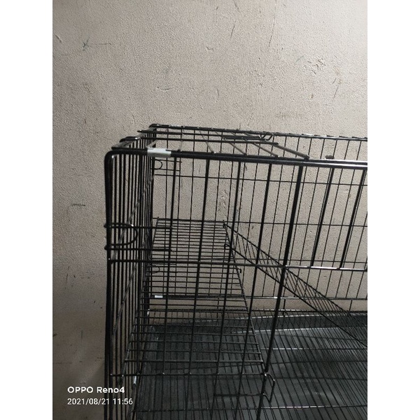 KANDANG KUCING ANJING KELINCI MUSANG BESI LIPAT TINGKAT 1 UKURAN 60X45X55 Size L-1
