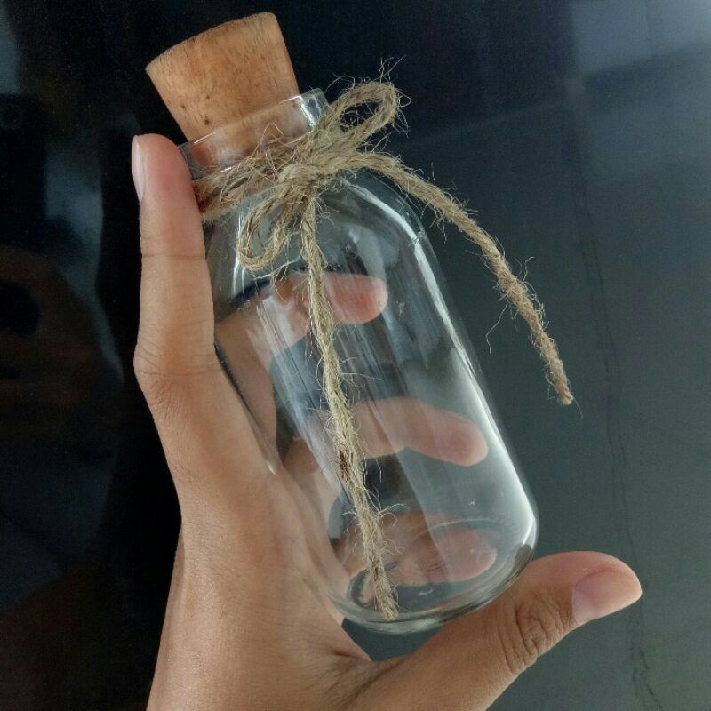 BOTOL KACA TUTUP KAYU || BOTOL KACA VINTAGE || BOTOL AESTHETIC || BOTOL SOUVENIR HAMPERS